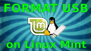 How To format a USB drive on Linux Mint 17 [upl. by Ecnahc]