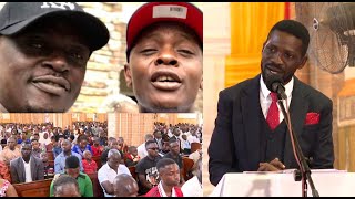 Bobi Wine asaside Chameleone okufirwa mukulu we Easter service ku Rubaga cathedral [upl. by Baum]