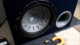 10quot 25cm Axton CAB257 Subwoofer Test Playing Music an Mac Audio Z2100 [upl. by Aonehc]