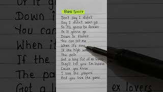 Blank Space song  Taylor Swift lyrics sped up and reverb blankspacelyrics taylorswift lyrics [upl. by Lobiv]