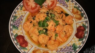 RECETACAMARONES AL AJILLO AMI ESTILO GARLIC SHRIMP RECIPE 🍤 [upl. by Miltie]