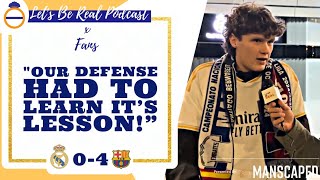 Our Defense Had To Learn Its Lesson 🤬  Real Madrid 04 FC Barcelona El Clasico FanCam [upl. by Ydda]