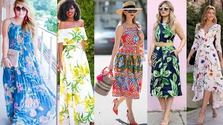 Bonitos VESTIDOS ESTAMPADOS EN TENDENCIA DE MODA PRIMAVERA VERANO 2024 DISEÑOS ELEGANTES Y DISCRETO [upl. by Adriaens]