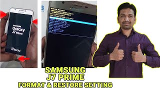 Samsung Galaxy J7 Prime Format And Hard Reset [upl. by Marilee]