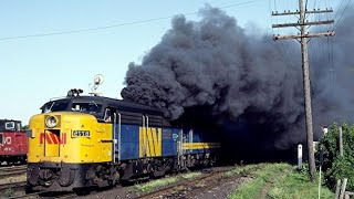 Crazy COLD STARTING UP DIESEL LOCOMOTIVE Engines and Smoke 2 [upl. by Grim]