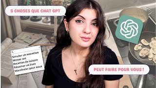 5 CHOSES incontournables que ChatGPT peut faire pour vous [upl. by Leachim]