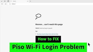 Piso Wifi Login Problem Unable to login to Admin Dashboard Hmmm cant reach this page FIX [upl. by Ynohtnad]