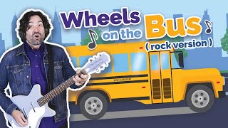 Wheels on the Bus  Nursery Rhymes amp Kids Songs  Rock Version by Zach Rocks [upl. by Elder]