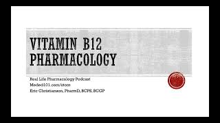 Vitamin B12 Cyanocobalamin Pharmacology [upl. by Durarte136]