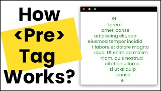 Pre Tag in HTML With Example for Beginner  Plus the RealWorld Example [upl. by Haramat]