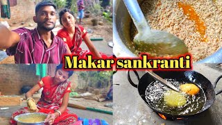 Makar sankranti ki Tayari 😍Mummy special gud pitha 😋 [upl. by Hanauq542]