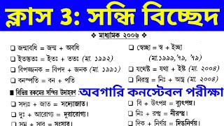 Bengali Grammarসন্ধি বিচ্ছেদClass 3 for WBP Excise Constable Exam 2019 l বাংলা ব্যাকরণ l Sandhi [upl. by Mharba]