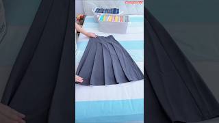 Flawless Pleated Skirt Fold in Seconds shorts clothstorage laundry foldingclothes [upl. by Sugna]