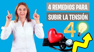 4 REMEDIOS para la BAJADA de TENSIÓN  Remedios caseros para bajada de tensión  Nutrición clínica [upl. by Airoled675]