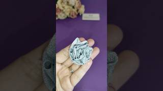 Handmade Diy Ribbon silver flowerhow to make a silver flower with Ribbonshorts short flowersdiy [upl. by Linders]