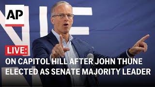 LIVE On Capitol Hill after John Thune elected as Senate majority leader [upl. by Buddie]