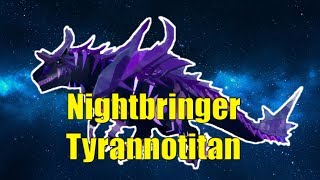 Nightbringer Tyrannotitan Showcase  Roblox Dinosaur Simulator [upl. by Natfa]