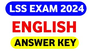 LSS EXAM PAPER 1 ENGLISH ANSWER KEY QUESTION PAPER 2024  ENGLISH LSS EXAM 2024 LSS2024ANSWERKEY [upl. by White926]