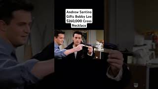 Andrew Santino Gifts Bobby Lee 260000 Cross Necklace BadFriends [upl. by Noryb]