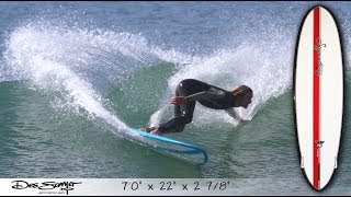 Jeffreys Bay surfing in style  Signature Board Tech with JBay shaper DES SAWYER  7ft funboard [upl. by Omsoc545]