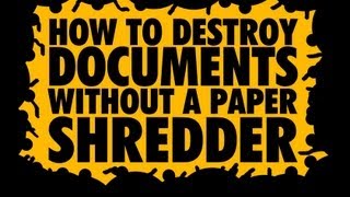 How to destroy documents without a paper shredder Embassy recommended [upl. by Ledoux]