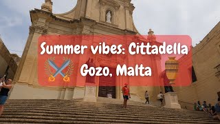 Gozo Cittadella walking tour【4K】 Bronze Age Castle  MALTA travel vlog [upl. by Pazice]