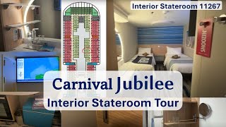 Carnival Jubilee 11267 Interior Stateroom Tour  Cabin Review [upl. by Thibaud]