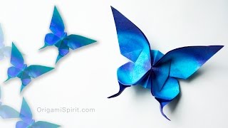 How to Fold an Origami Butterfly  Mariposa UPDATED VERSION Actualizada [upl. by Ekud]