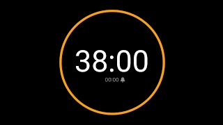 38 Minute Countdown Timer with Alarm  iPhone Timer Style [upl. by Nahshun]