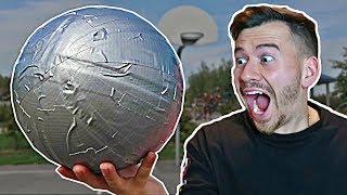 DUCT TAPE BASKETBALL EXPERIMENT 100 LAYERS OF DUCT TAPE [upl. by Ecar]