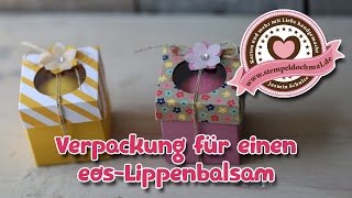 Tutorial EOS Lippenbalsam Verpackung mit Produkten von Stampin Up [upl. by Mroz]