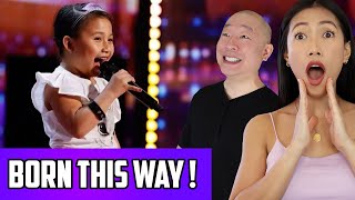 Zoe Erianna  6 Year Old Filipino Kid Wonder On AGT Reaction  Singing Born This Way In Her Audition [upl. by Ielarol]