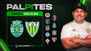 PALPITES DE FUTEBOL PARA HOJE 09 01 2024 TERÇAFEIRA  BILHETE PRONTO  Boleiros Tips [upl. by Ocirderf119]