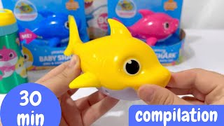 BABY SHARK  30 min Compilation  Satisfying Unboxing ASMR [upl. by Makell]