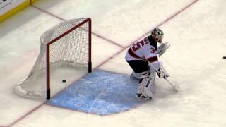 Brodeur and Schneider during pregame warmup at the Devils  Senators hockey game Part 2 [upl. by Negyam]