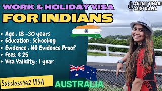 Australia Work Holiday Visa 462 Visa for Indians  Step by Step Guide for 2024 [upl. by Ilojne]