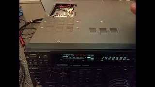 Kenwood TS850 with internal BHI NEDSP1061 KBD DSP installation [upl. by Mis]