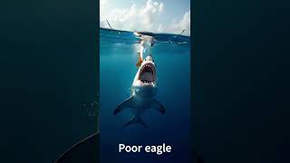 Poor eagle ocean shark attack eagles sea animals [upl. by Yenial]