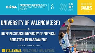 Volleyball Women  University of Valencia ESP  Jozef Pilsudski University of PE in Warsaw POL [upl. by Nahsab12]