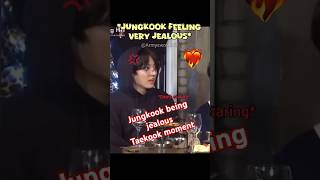 Jungkook being jealous taekook moment bts taekook jungkook v taehyung btsarmy btsshorts [upl. by Eolcin]