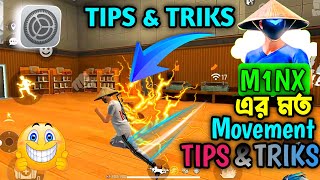 M1NX Movement Tutorial 😱 M1NX Movement  Movement Tips amp Triks Garena FreeFire [upl. by Nelav]