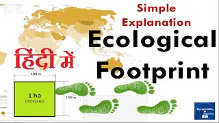 Basics of Ecological Footprint in Hindi हिंदी में  How many planets do we need [upl. by Ahsial]