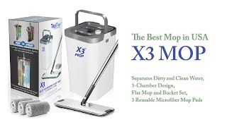 x3 Mop and Bucket System Reviews  The Best Mop in The USA [upl. by Avery]