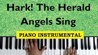 Hark the Herald Angels Sing Piano Instrumental Lyrics Chords [upl. by Troth594]