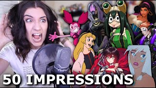 50 Voice Impressions Ive NEVER Tried Before [upl. by Iniretake494]