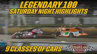 Legendary 100 Saturday Night Highlights  Cedar Lake Speedway 9142024 [upl. by Assennev]