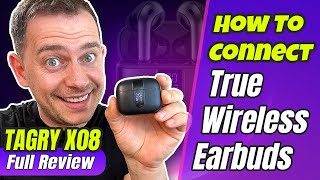 How to connect true wireless earbuds TAGRY X08  Review 2023 [upl. by Radmen]