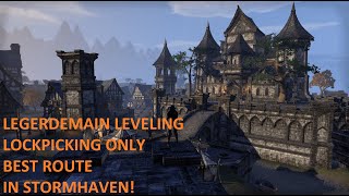 ESO  Legerdemain Leveling  BEST Route for LOCKPICKING [upl. by Suoiluj]