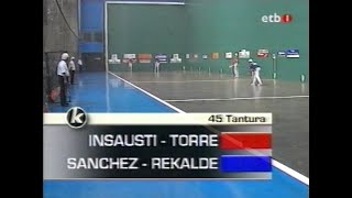 INSAUSTI  TORRE vs SANCHEZ  REKALDE Deportivo · 2000 Pala [upl. by Eenimod]