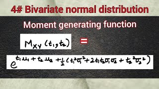 moment generating function of bivariate normal distribution [upl. by Mun]